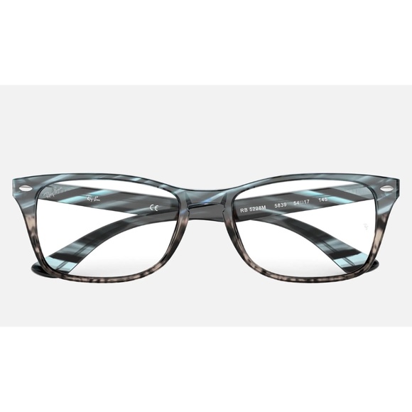 Authentic Ray-Ban Glasses Frame - Striped Blue Grey - Model RB5228M - Picture 15 of 16